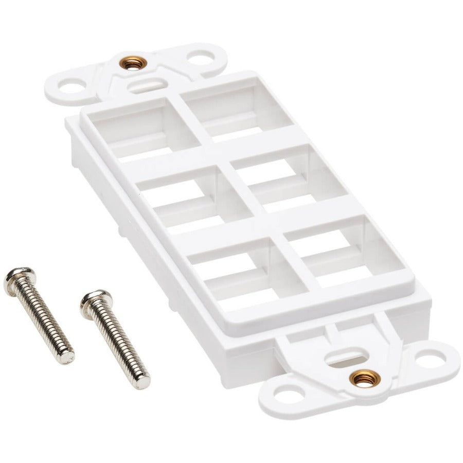 Tripp Lite Center Plate Insert, Decora Style - Vertical, 6 Ports