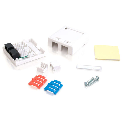 C2G 2-Port Cat5E Surface Mount Box - White