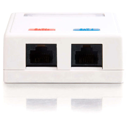 C2G 2-Port Cat5E Surface Mount Box - White