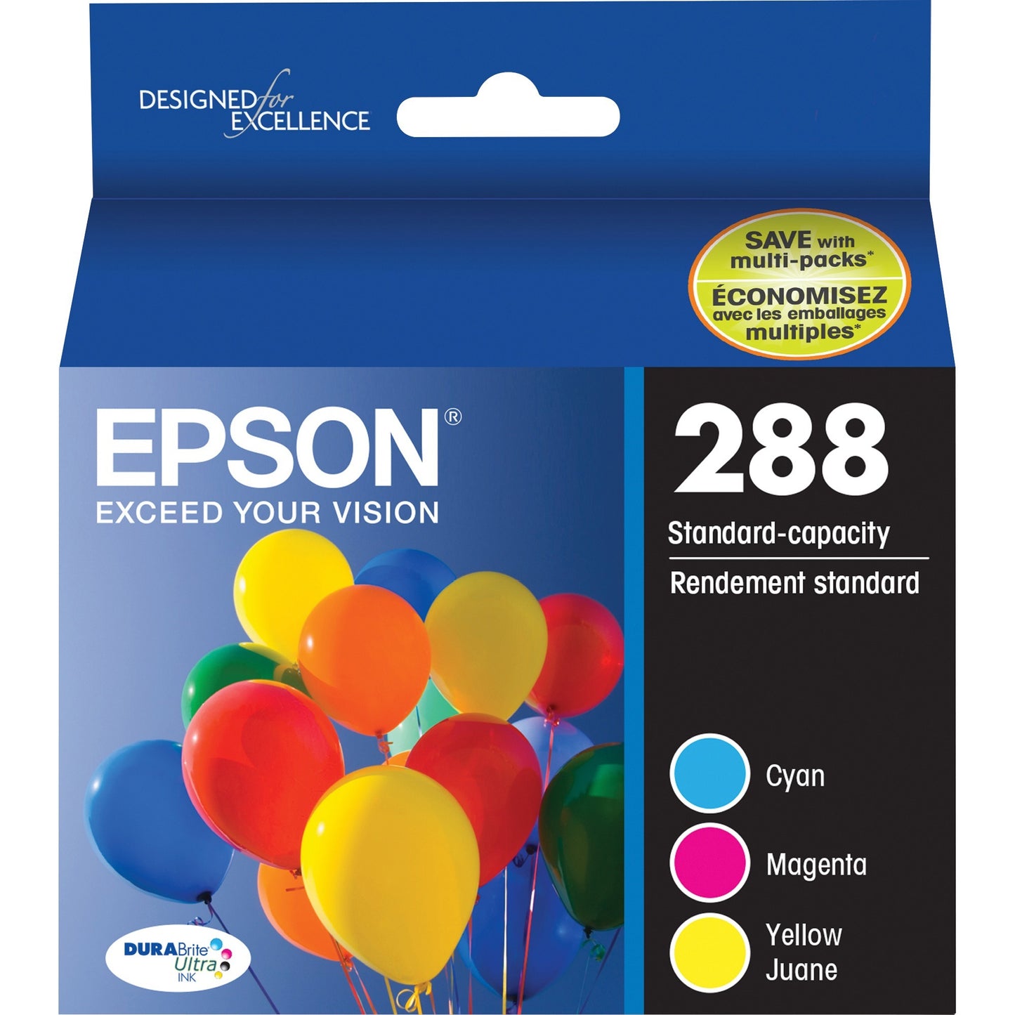 Epson DURABrite Ultra T288 Original Ink Cartridge - Cyan, Magenta, Yellow
