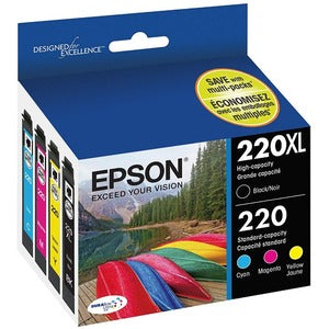 Epson DURABrite Ultra 220XL Ink Cartridge - Combo Pack - Yellow, Cyan, Magenta, Black