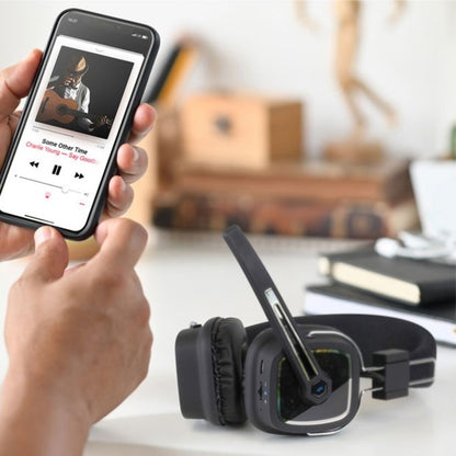 Aluratek Bluetooth Wireless Stereo Headset with Boom Microphone and Bluetooth Dongle