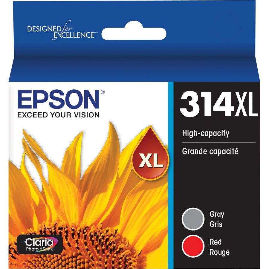 Epson Claria Photo HD T314XL Original Ink Cartridge - Multi-pack - Red, Gray