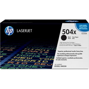 HP 504X (CE250X) Original Toner Cartridge - Single Pack