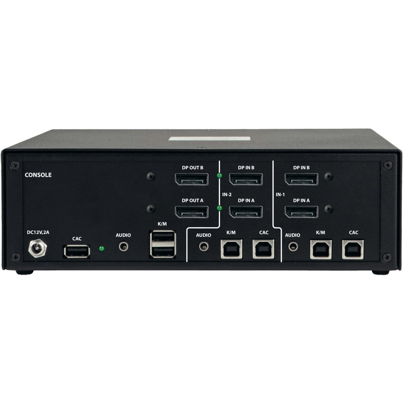 Tripp Lite Secure KVM Switch 2-Port Dual-Monitor DisplayPort 4K NIAP CAC