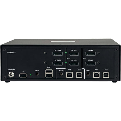 Tripp Lite Secure KVM Switch 2-Port Dual-Monitor DisplayPort 4K NIAP CAC