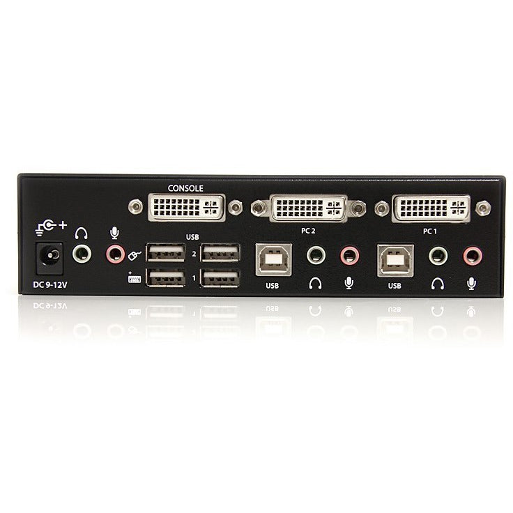 StarTech.com StarTech.com 2 Port DVI + USB KVM Switch with Audio - KVM switch - USB 2.0 Hub - 2 ports - 1 local user - 1U