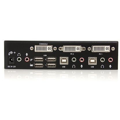 StarTech.com StarTech.com 2 Port DVI + USB KVM Switch with Audio - KVM switch - USB 2.0 Hub - 2 ports - 1 local user - 1U