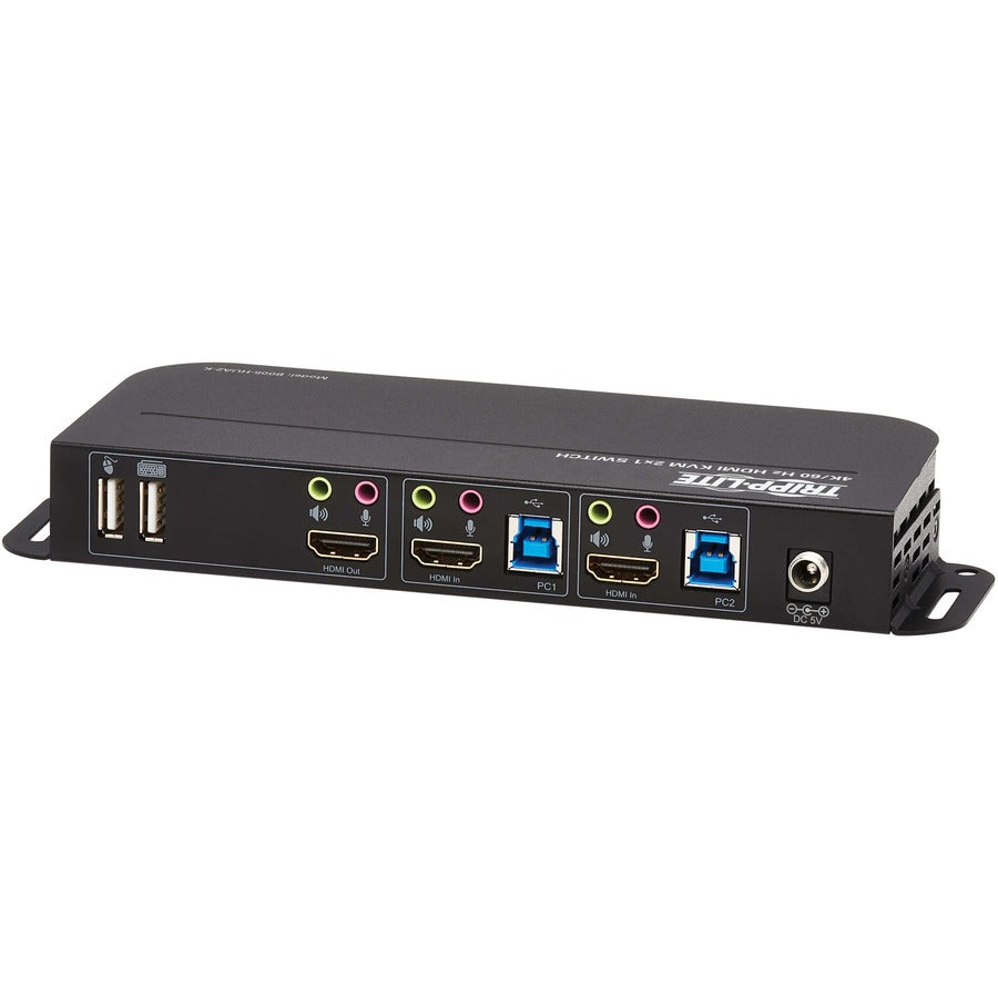 Tripp Lite HDMI USB KVM Switch 2-Port 4K 60Hz HDR HDCP 2.2 IR USB Cables