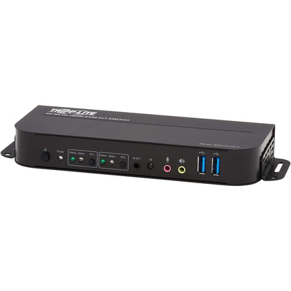 Tripp Lite HDMI USB KVM Switch 2-Port 4K 60Hz HDR HDCP 2.2 IR USB Cables