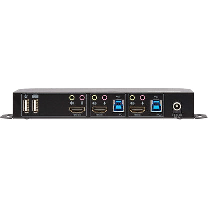 Tripp Lite HDMI USB KVM Switch 2-Port 4K 60Hz HDR HDCP 2.2 IR USB Cables