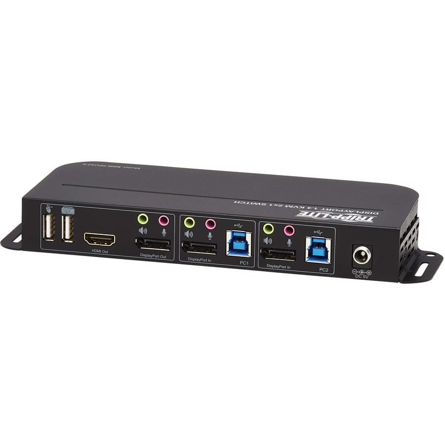 Tripp Lite DisplayPort USB KVM Switch 2-Port 4K 60Hz HDR DP 1.4 USB Cables