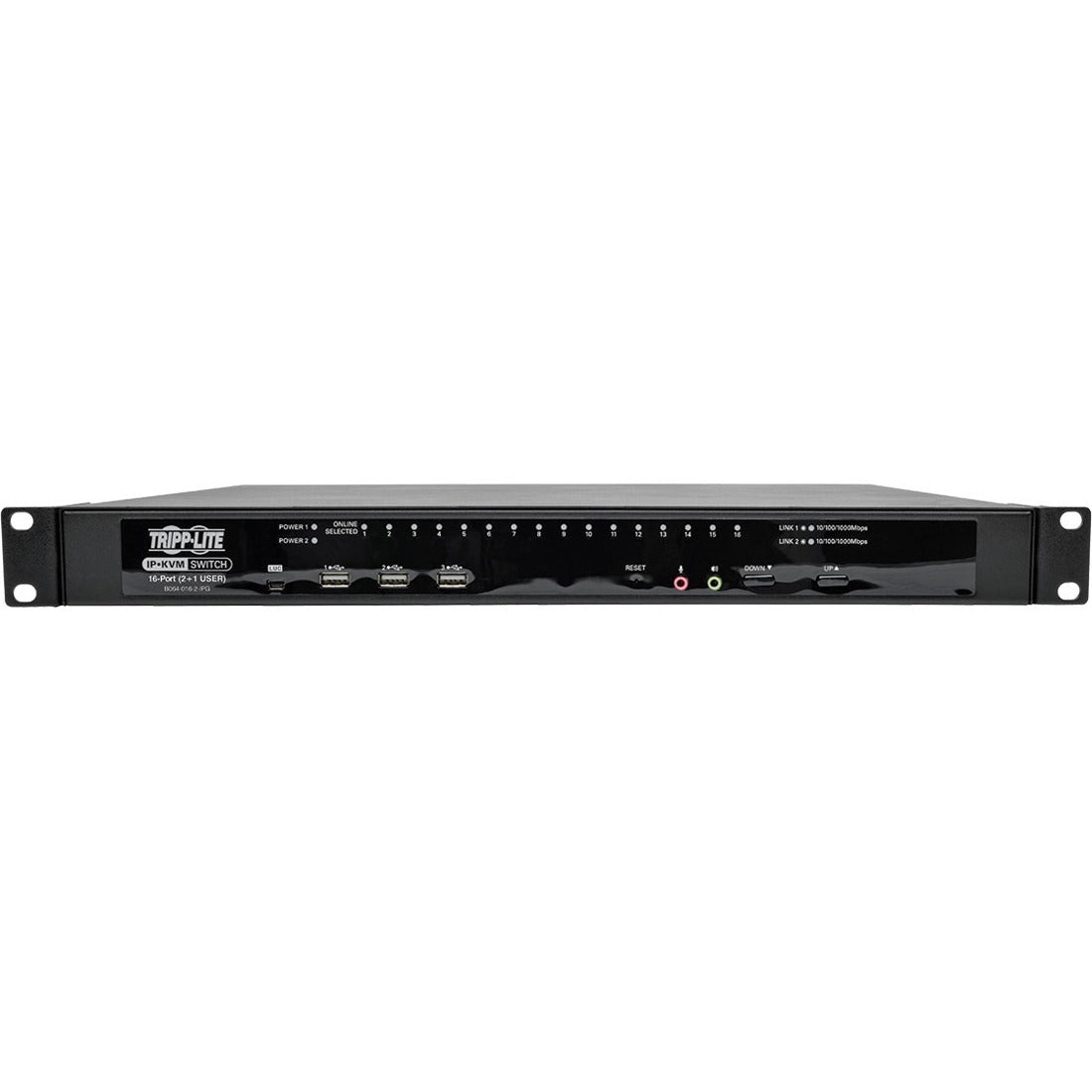 Tripp Lite 16-Port KVM Switch Cat5 Over IP 1 Local 2 Remote User 1U TAA GSA