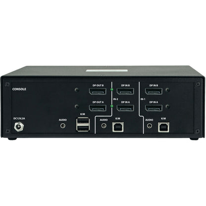 Tripp Lite Secure KVM Switch 2-Port Dual-Monitor DisplayPort 4K NIAP TAA