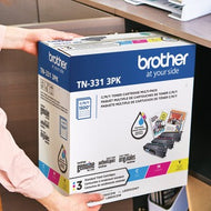Brother Genuine Standard-Yield Color Toner Cartridge Three Pack TN331 3PK -includes one cartridge each of Cyan, Magenta & Yellow Toner