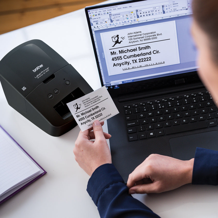 Brother QL-600 Desktop Direct Thermal Printer - Monochrome - Label Print - USB