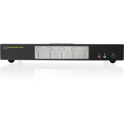 IOGEAR 4-Port 4K Dual View DisplayPort KVMP with USB 3.0 Hub and Audio (TAA)