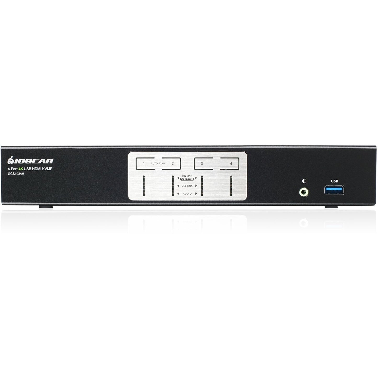IOGEAR 4-Port 4K KVMP Switch with HDMI Connection, USB 3.0 Hub, and Audio (TAA)