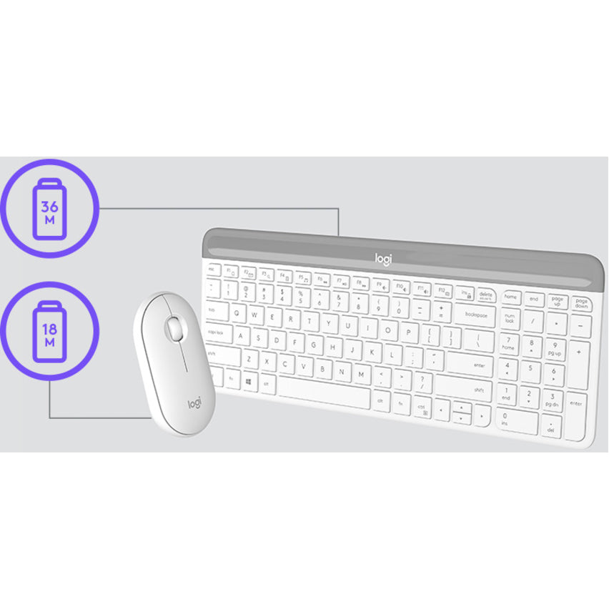 Logitech Slim Wireless Keyboard and Mouse Combo MK470