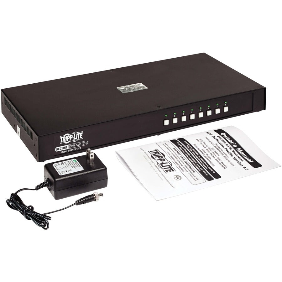 Tripp Lite Secure KVM Switch 8-Port Single-Monitor DisplayPort 4K NIAP CAC
