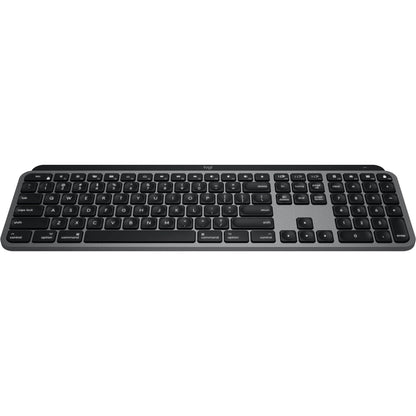 Logitech MX Keys Advanced Wireless Illuminated Keyboard for Mac, Tactile Responsive Typing, Backlighting, Bluetooth, USB-C, Apple macOS, Metal Build, Space Gray