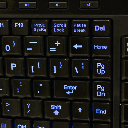 Adesso 3-Color Illuminated Compact Multimedia Keyboard