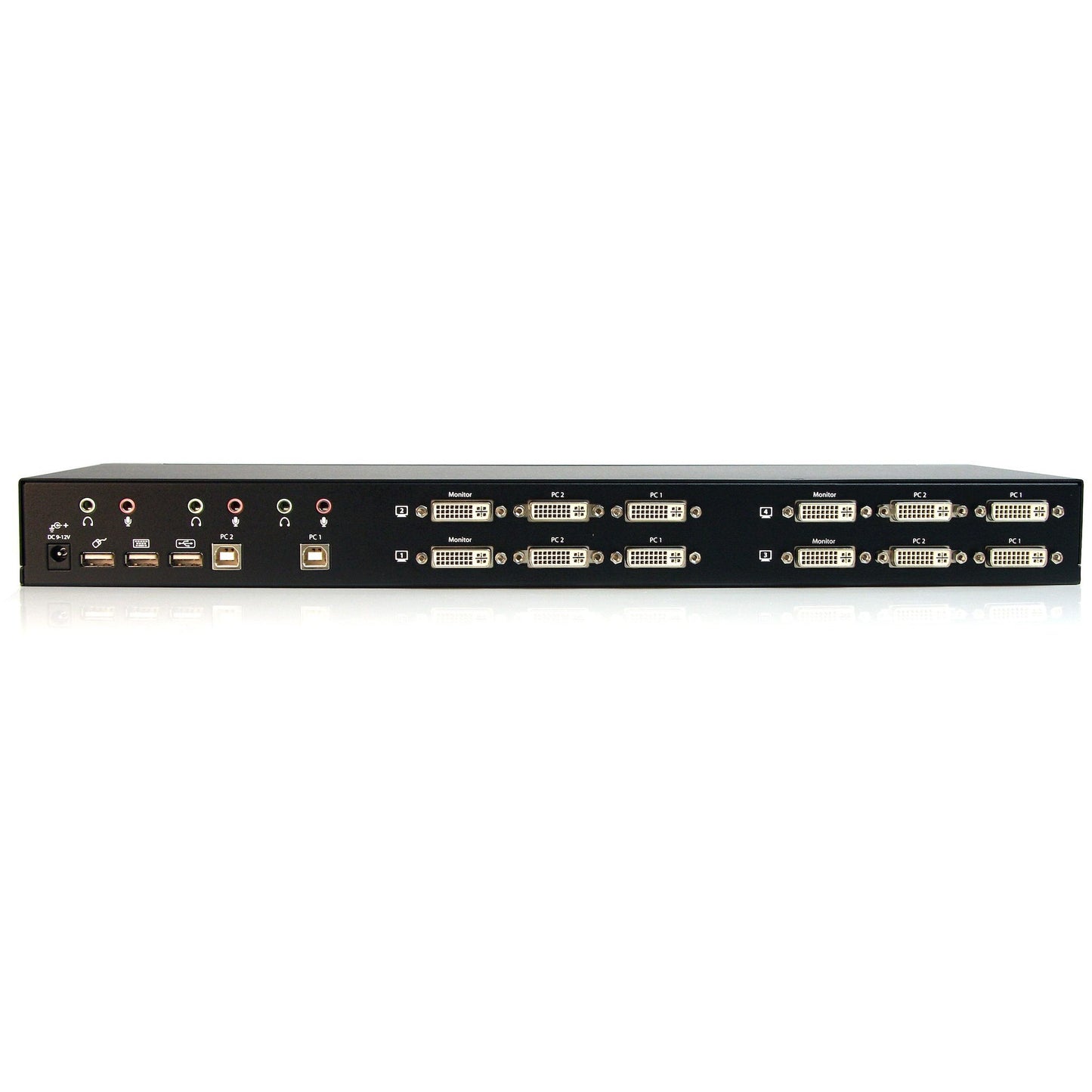 StarTech.com 2 Port Quad Monitor Dual-Link DVI USB KVM Switch with Audio & Hub
