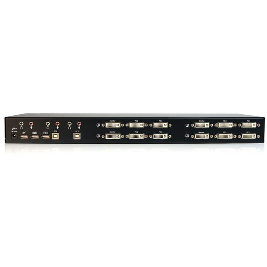 StarTech.com 2 Port Quad Monitor Dual-Link DVI USB KVM Switch with Audio & Hub