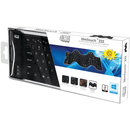 Adesso Antimicrobial Waterproof Flex Keyboard (Compact Size)