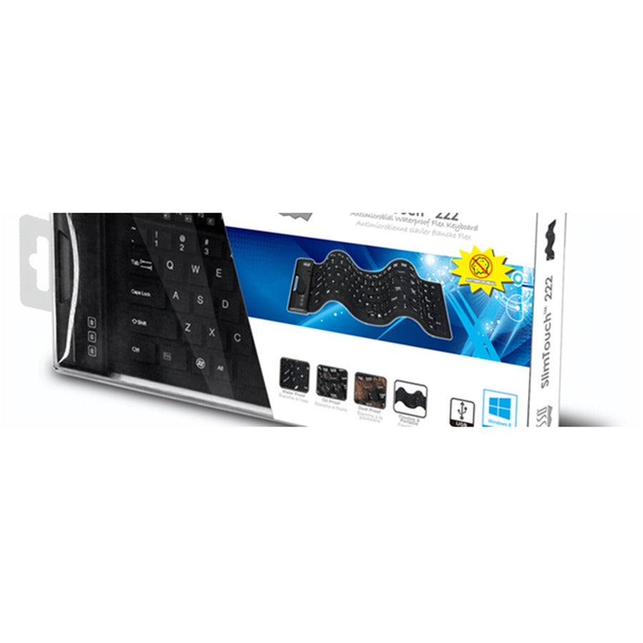 Adesso Antimicrobial Waterproof Flex Keyboard (Compact Size)