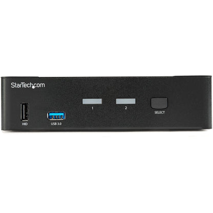 StarTech.com 2 Port DisplayPort KVM Switch - 4K 60Hz - Single Display - UHD DP 1.2 USB KVM Switch with USB 3.0 Hub & Audio - TAA Compliant
