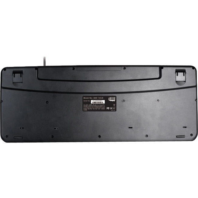 Adesso AKB-132 - Spill-Resistant Multimedia Desktop Keyboard (PS/2)