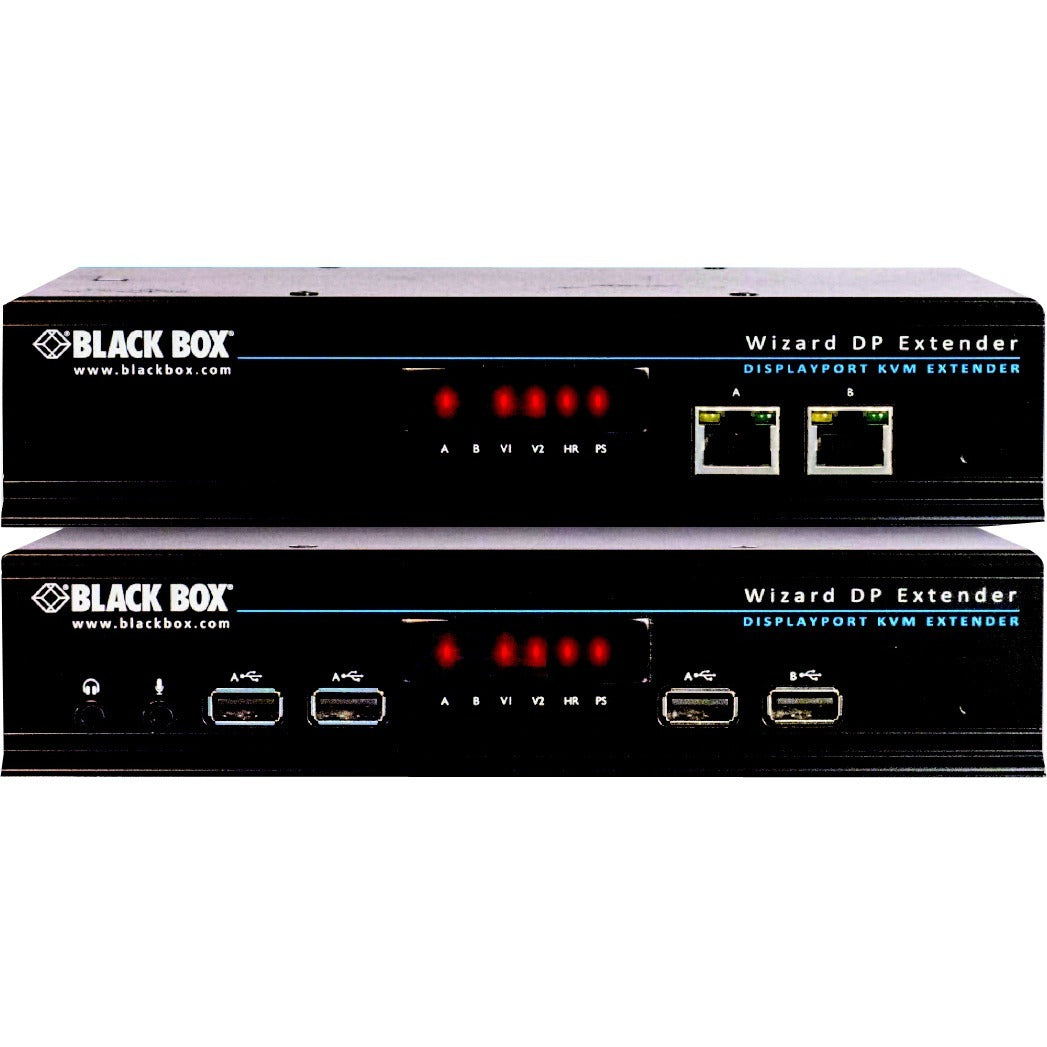 Black Box Dual-Head DisplayPort KVM Extender over CATx