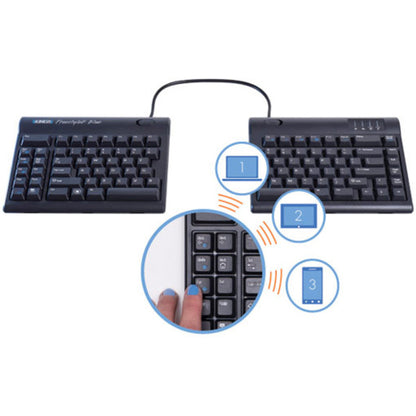 Kinesis Freestyle2 Blue, Bluetooth Multichannel&trade; Keyboard For Pc
