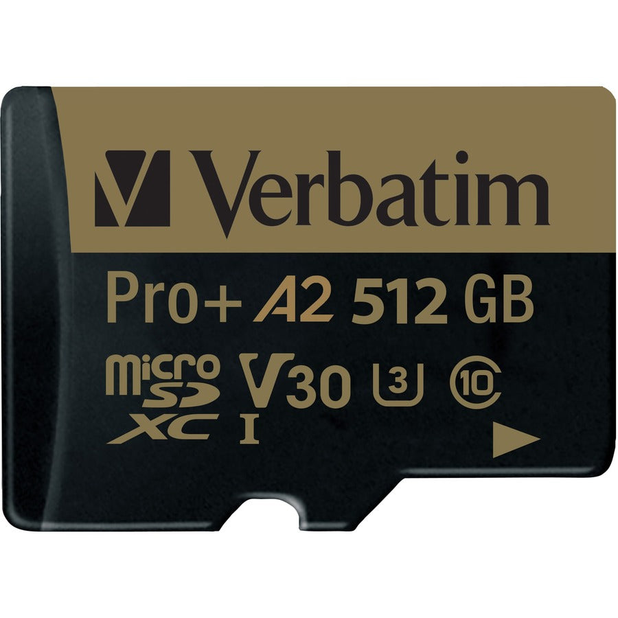 Verbatim Pro+ 512 GB Class 10/UHS-I (U3) microSDXC - 1 Pack