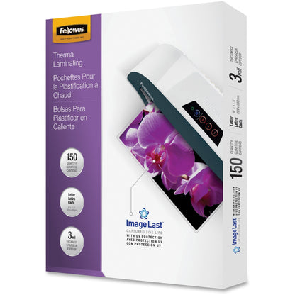 Fellowes Thermal Laminating Pouches - ImageLast&trade;, Jam Free, Letter, 3mil, 150 pack