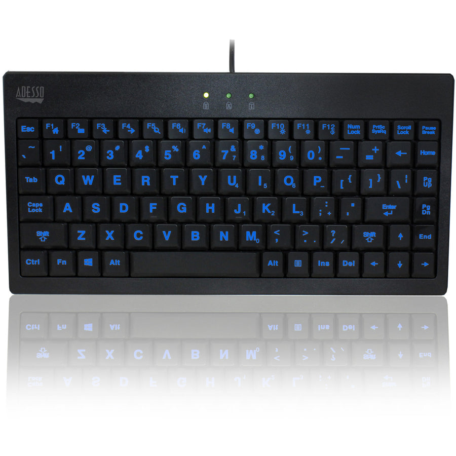 Adesso 3-Color Illuminated Mini Keyboard
