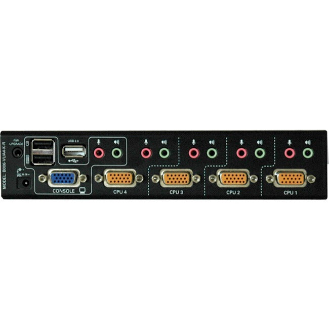 Tripp Lite 4-Port Desktop KVM Switch Audio, 2-Port USB, On-Screen Display & Cables