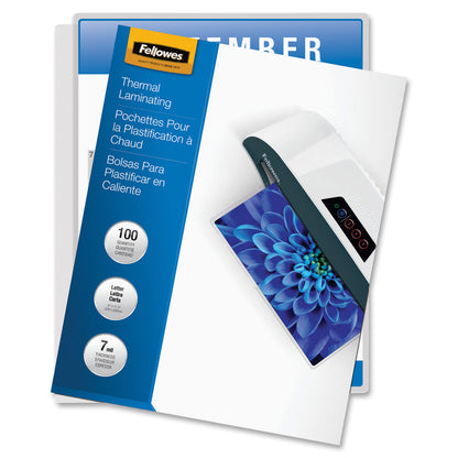 Fellowes Glossy Pouches - Letter, 7 mil, 100 pack