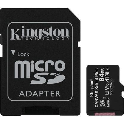 Kingston Canvas Select Plus 64 GB Class 10/UHS-I (U1) microSDXC - 1 Pack