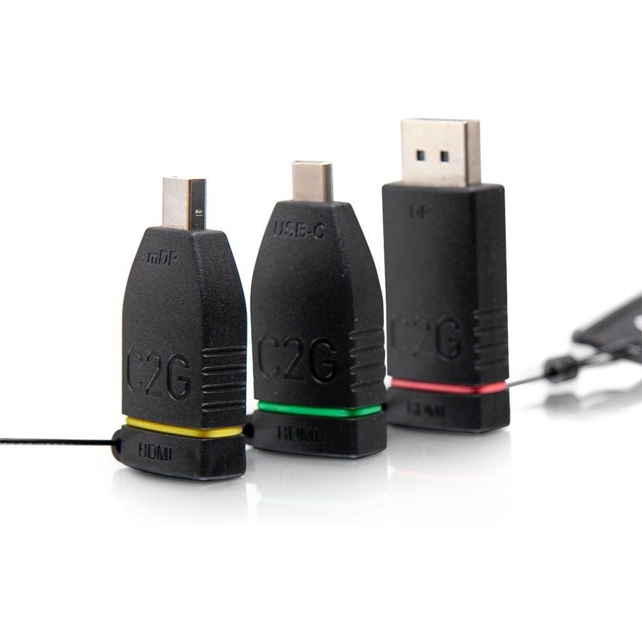 C2G 4K HDMI Retractable Universal Adapter Mount with Color Coded Connectors