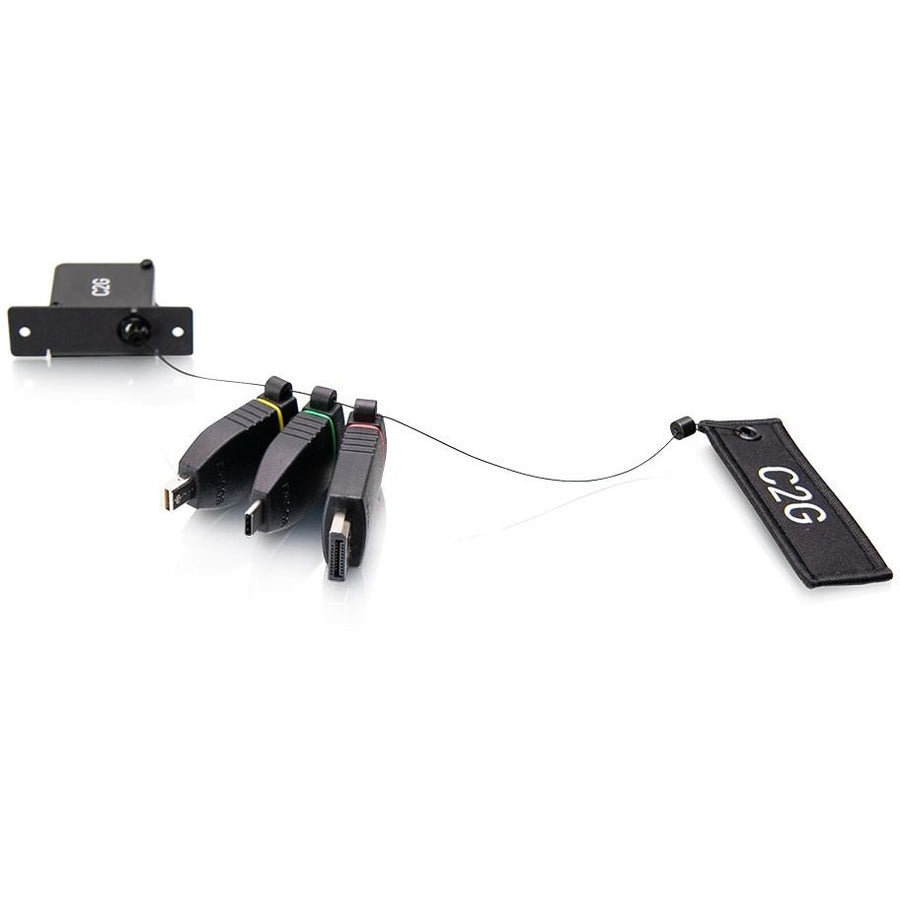 C2G Retractable Table Box 4K HDMI Adapter Ring - Color Coded mDP, DP, USB C