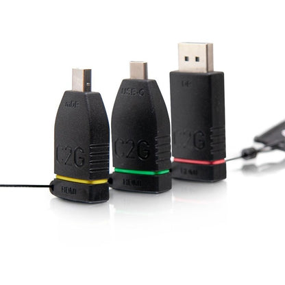 C2G Retractable Table Box 4K HDMI Adapter Ring - Color Coded mDP, DP, USB C