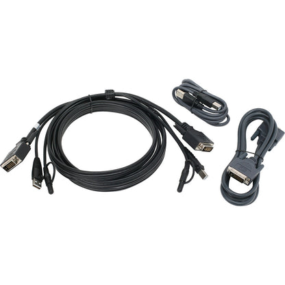 IOGEAR 10 ft. Dual View DVI, USB KVM Cable Kit with Audio (TAA)