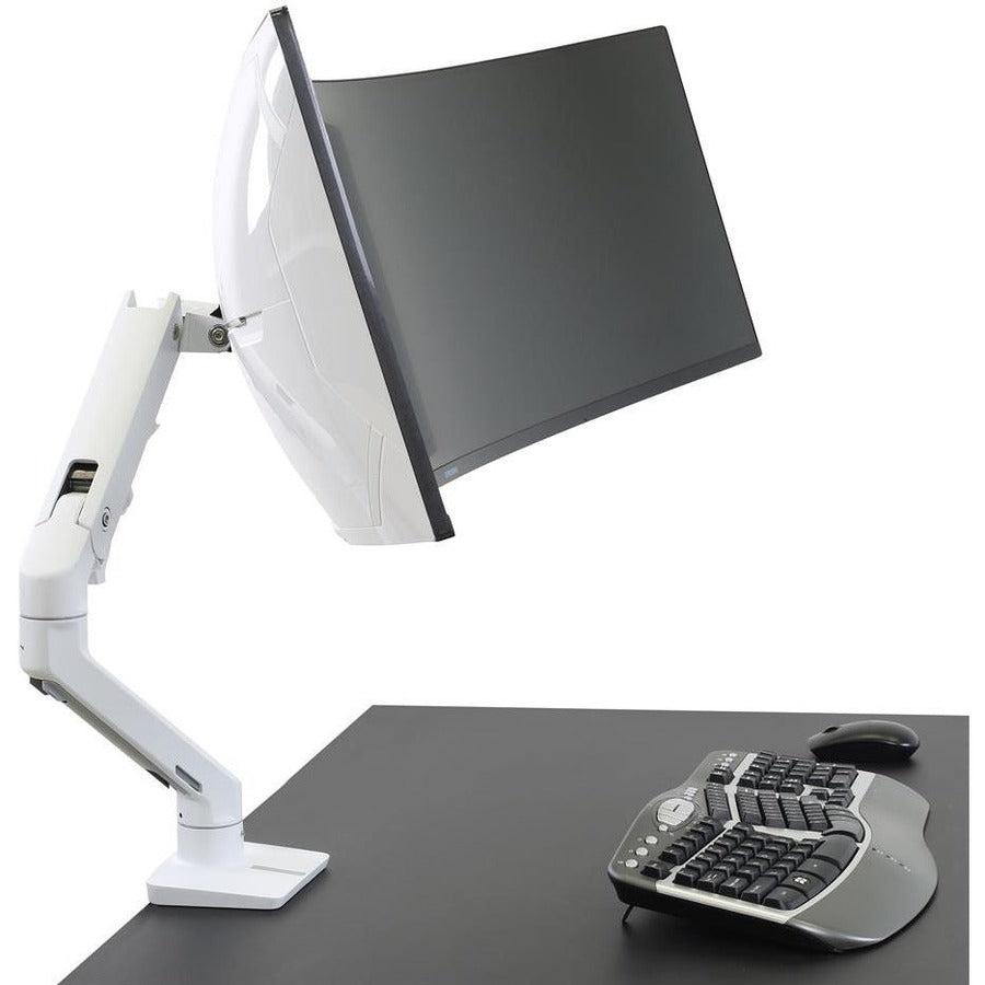 Ergotron Mounting Pivot for Monitor, Curved Screen Display, Mounting Arm - White