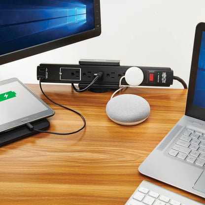 Tripp Lite CLAMPUSBLK Clamp Mount for Power Strip, Surge Protector - Black