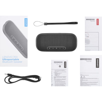 Lenovo 700 Portable Bluetooth Speaker System - 4 W RMS - Gray