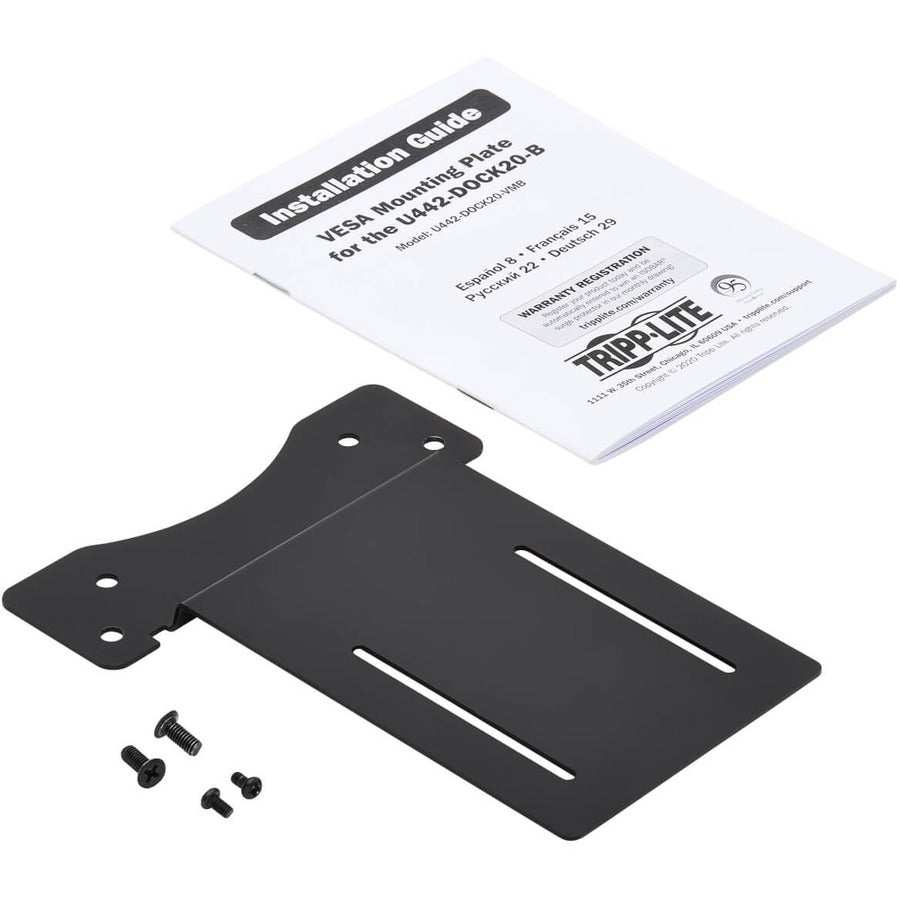 Tripp Lite Mounting Plate for Docking Station, Monitor - Black