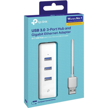 TP-Link USB 3.0 3-Port Hub & Gigabit Ethernet Adapter 2 in 1 USB Adapter