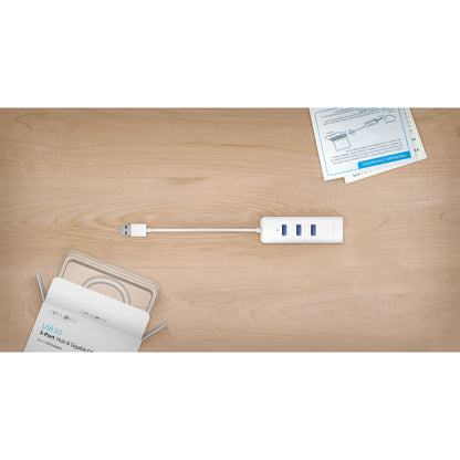 TP-Link USB 3.0 3-Port Hub & Gigabit Ethernet Adapter 2 in 1 USB Adapter